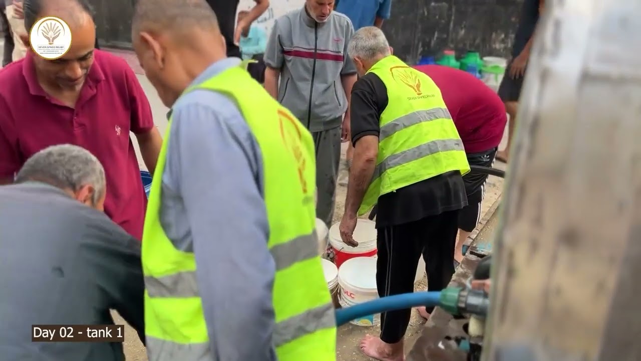 Water Tanks Distribution (125) for the Displaced families in Gaza.