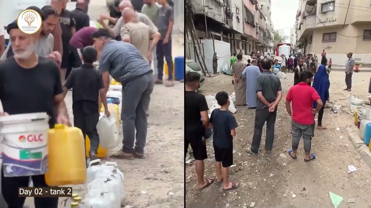 Water Tanks Distribution (123) for the Displaced families in Gaza.